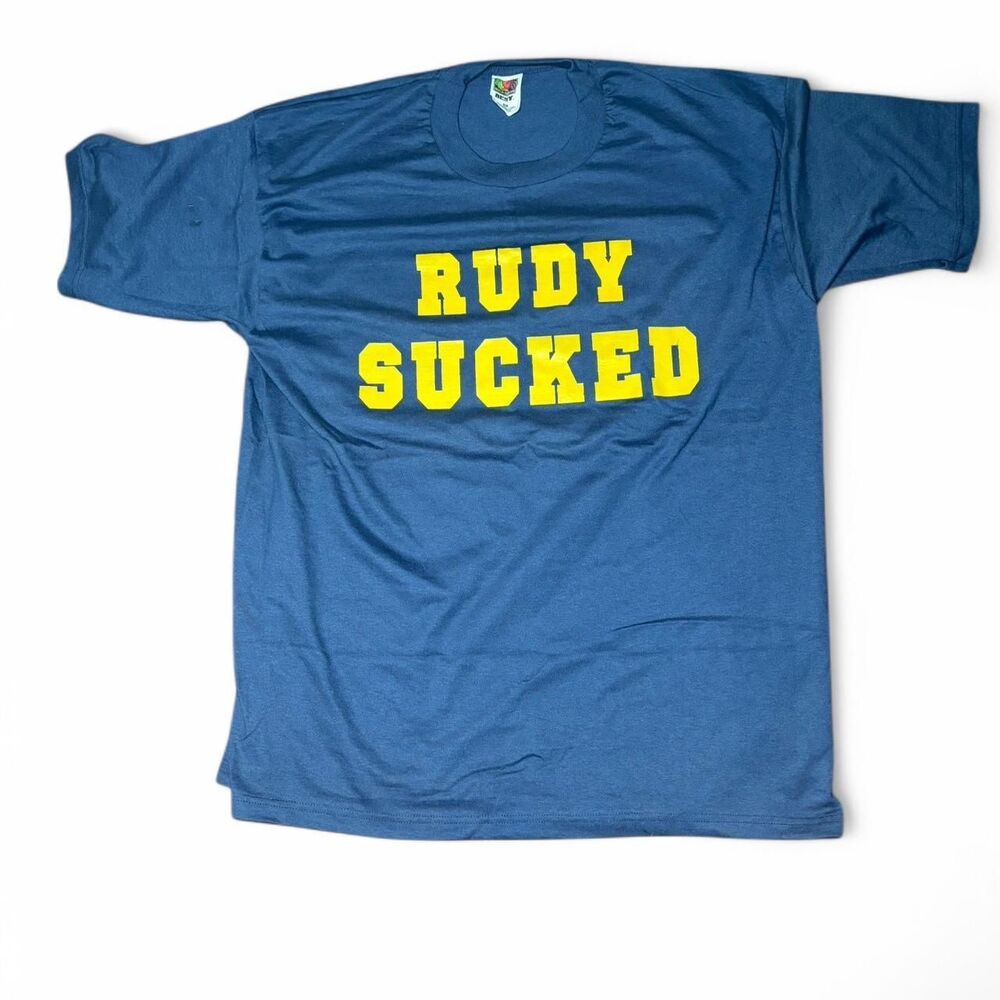 80s RUDY SUCKED! Michigan Wolverines T-shirt men’s XL